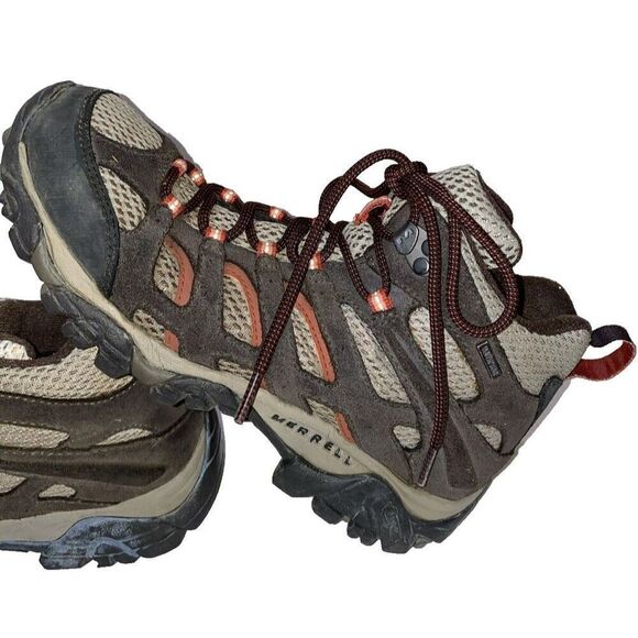 Merrell Moab Bungee Cord Women’s J88790 Brown Ankle Hiking Boots Size 8.5 trail - Picture 3 of 12